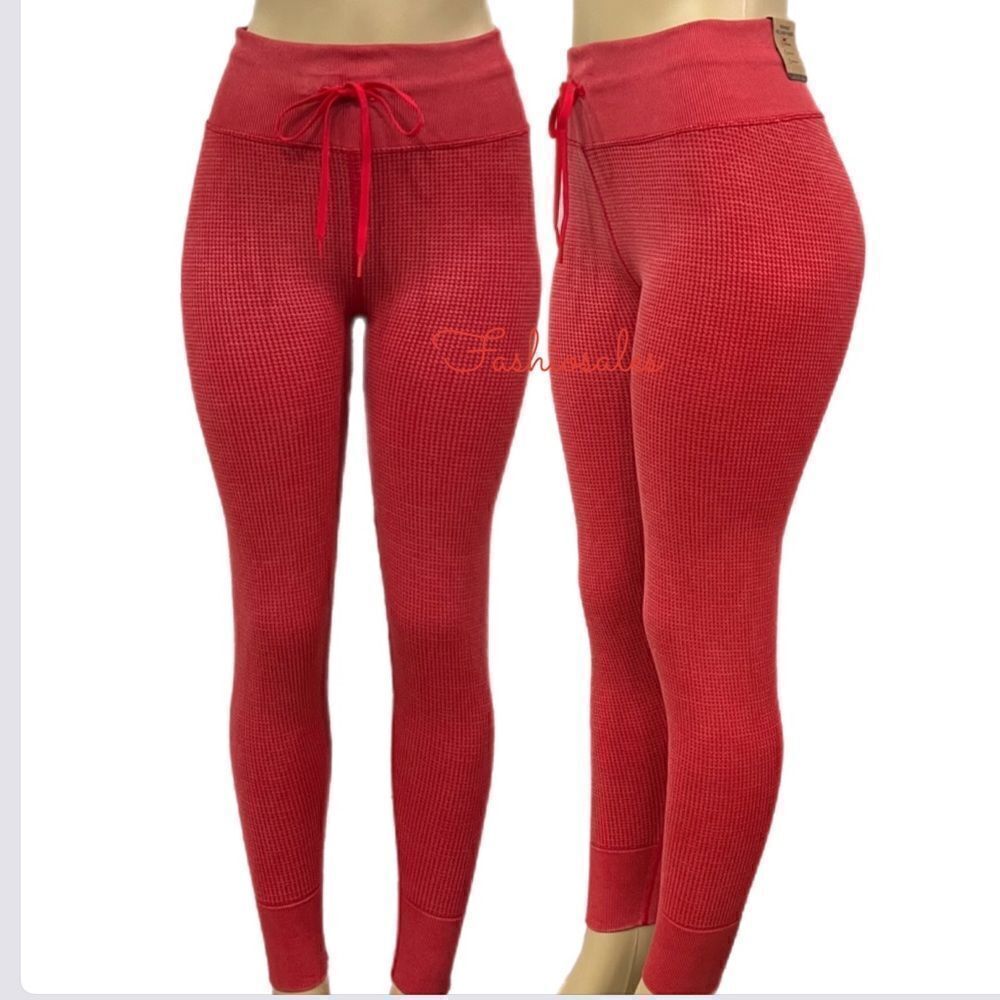 Victorias Secret Pink Active Compression High Waist Full Length Jogger pants Red